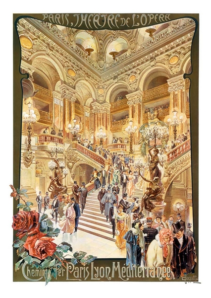 artist: unknown " Paris Theatre de Opera" France 1890's.
20 X 28" Poster 