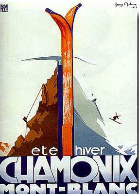 artist:Reb "Chamonix Mont-Blanc" 1933 France