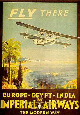 artist:unknown "Imperial Airways" 1930 France, 20" X 28" Poster.