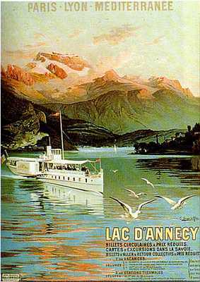artist:d'Alesi "Lac D'Annecy"  1905 France