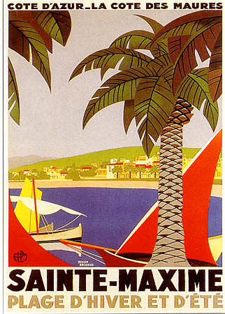 artist:Broders "Saint Maxime"  1930 France.
 20" X 28" Poster $20.00