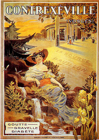 artist:Diabete "Contrexeville 1920's France, 20" X 28" Poster.