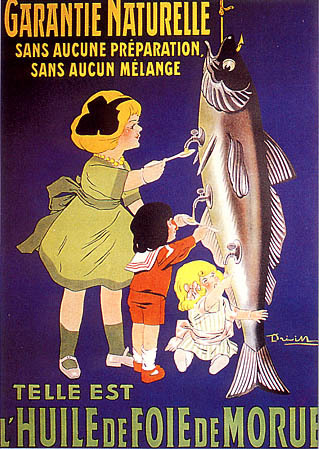 artist:Driin "l"Huile de Foie de Morue" 1925 France, 20" X 28" Poster.