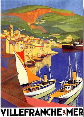 artist:Broders "Villfranche" 1930 France.
 20" X 28" Poster $20.00