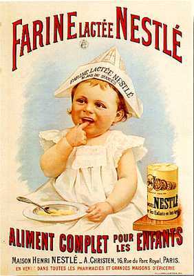 artist:unknown "Farine Nestle" 1910's France, 20" X 28" Poster.