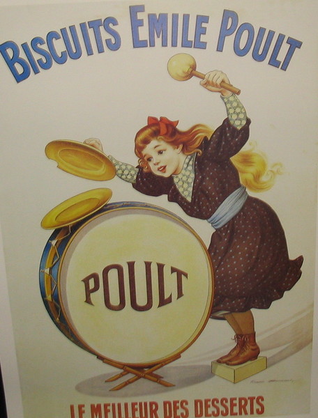 artist:unknown "Biscuits Emile Poult" 1930's France, 20" X 28" Poster.