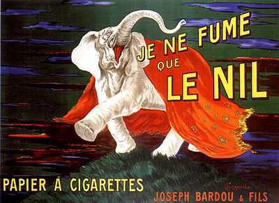 artist:Cappiello "Je ne Fume que Le Nil" 1912 France
28" X 39" Poster