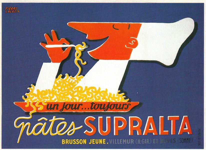 artist:Lacroix "Pates Superalta" 1950 France, 6" X 8" Mini Print
