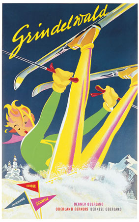 arist: Peikert " Grindelwald" Switzerland 1930.s
20" X 28" Poster.
