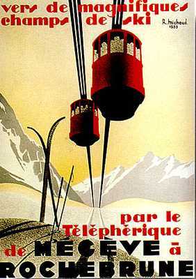 artist: Michaud " Megeve" France 1933
20" X 28" Poster;
28" X 39" Poster.
