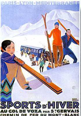 artist: Broders "Sports D'Hiver au Col De Vosa" 
France 1930's
20" X 28" Poster.
