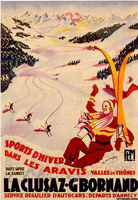 artist: Bornand "La Clusaz" France 1925
20" X 28" Poster.