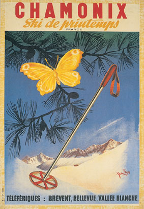 artist: Unknown "Chamonix Papillon" France | 20" X 28" Poster - $20.00
 9" X 12" Small Poster  $6.00