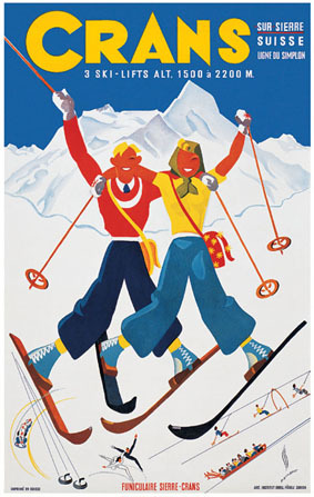 artist: Peikert "Crans" Switzerland 1930's
20" X 28" Poster
