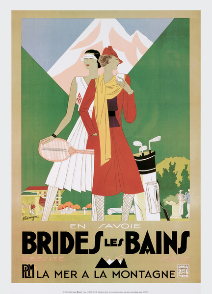 artist: Benigni "Brides les Bains" 1930's France | 0" X 28" Poster	20.00
