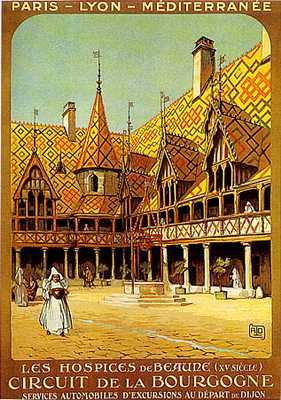 artist:Allo "Les Hospices de Beaune" 1925 
France
20" X 28" Poster $20.00