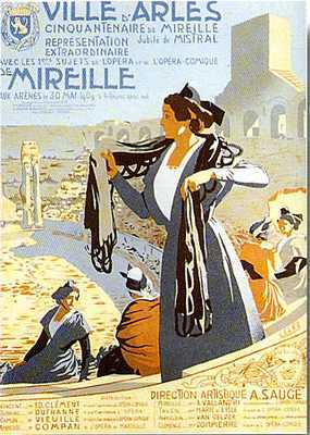 artist:Lelee "Ville d'Arles" 1910's France, 20" X 28" Poster