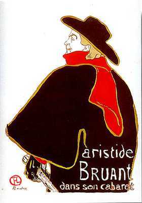 artist: Toulouse-Lautrec :Aristide Bruant 1892 France.
20' X 28" poster; 5" X 7" Note Card.
