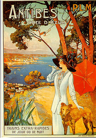 artist:unknown "Antibes" 1910's France.
 20" X 28" Poster $20.00