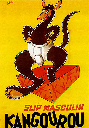 artist: Seguin "Slip Kangourou" 1950 France.
20" X 28" Poster	
$20.00