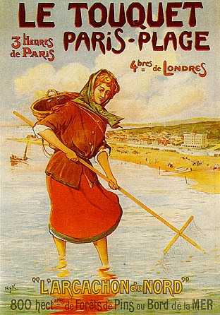 artist:Nyck "Le Touquet" 1920 France. 
20" X 28" Poster $20.00