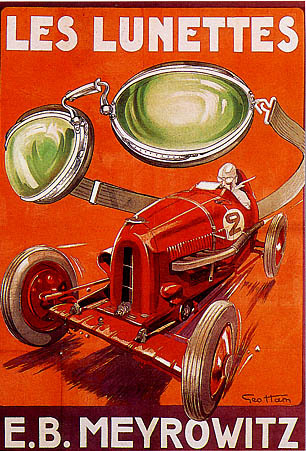 artist:Ham "Les Lunettes E.B. meyerowitz" 1930 
France
20" X 28" Poster