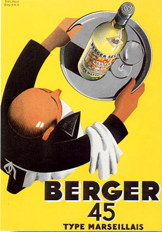 artist:Ansieau "Berger 45" 1935 France, 20" X 28" Poster, 28 X 39" Poster, 5" X 7" Note Card.