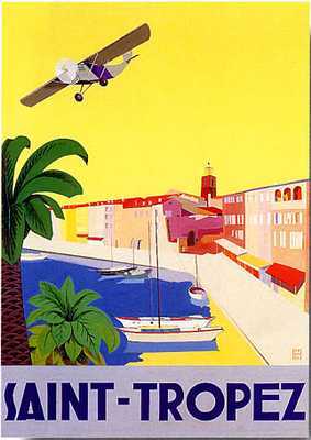 artist:Chomel "Saint Tropez" 1920's France.
 20" X 28" Poster $20.00