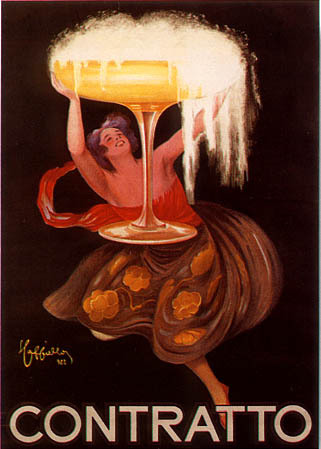artist:Cappiello "Contratto" 1922 France, 20" X 28" Poster