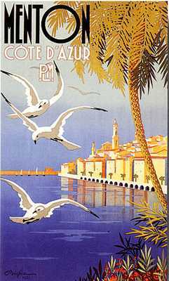 artist: Beglia "Menton" 1935 France.
20" X 28" Poster	$20.00