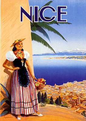 artist:Guena 'Nice" 1930's France.
 20" X 28" Poster $20.00