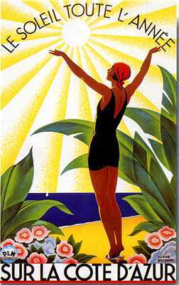 artist:Broders "Sur la Cote D'Azur" 1930's France.
 20" X 28" Poster $20.00
