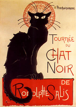 artist: Steinlen "Tournee du Chat Noir" France 1898
20" X 28" Poster 
28" X 39" Poster
