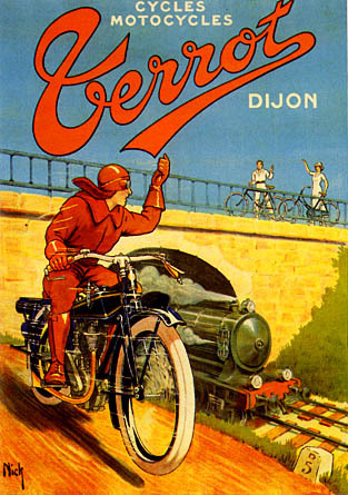 artist:Nyck "Cycles Momocycles Terrot" 1928 France
20" X 28" Poster


