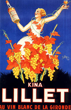 artist:Roby's "Kina Lillet" 1930's France, 20" X 28" Poster, 28 X 39" Poster, 5" X 7" Note Card.