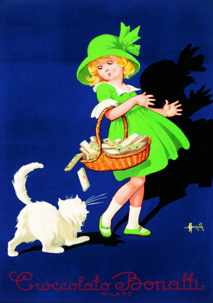 artist:Auzolle "Cioccolato Bonatti 1930's Italy
20" X 28" Poster
