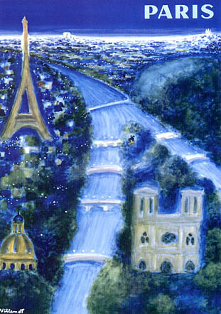 artist:Villemot "Paris" 1967 France
20" X 28" Poster $20.00
28" X 39" Poster 
$30.00
5" X 7" Note Card $2.00