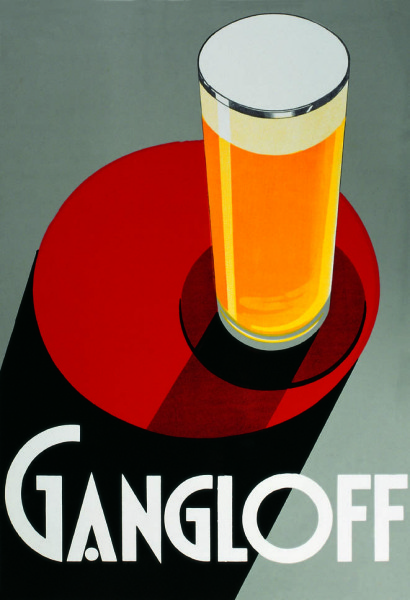 artist:unknown "Biere Gangloff" 1950's France, 20" X 28" Poster