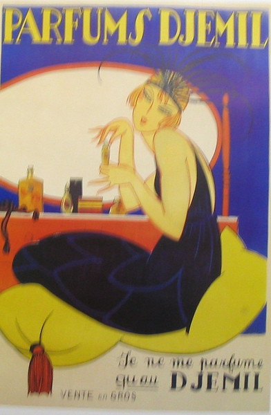 artist: Cap "Parfum Djemil" 1930's France | 20" X 28" Poster	20.00