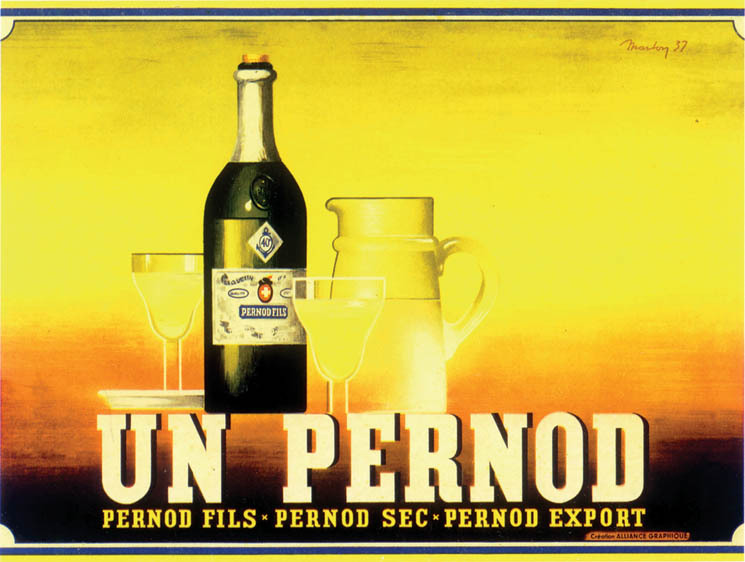 artist:Marton "Pernod" 1930's France, 20" X 28" Poster