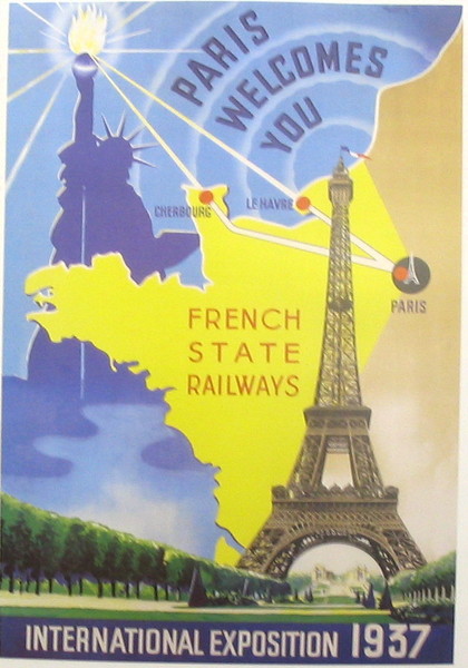 artist:unknown "French State Railways" 1937 France 
20" X 28" Poster $20.00