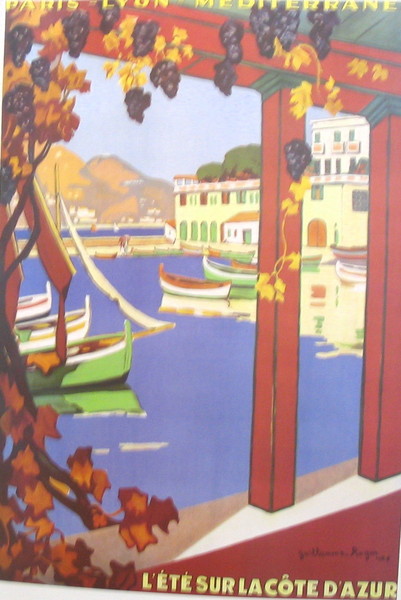 artist:unknown "Cote D'Azur" 1930's France 20" X 28" Poster 	$20.00            
28" X 39" poster $30.00