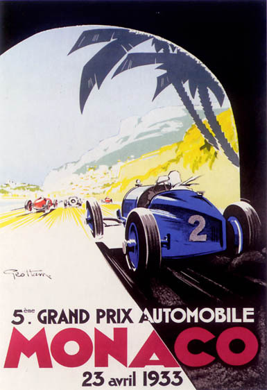 artist:Ham "5em Grand Prix Monaco" 1933 France
20" X 28" Poster