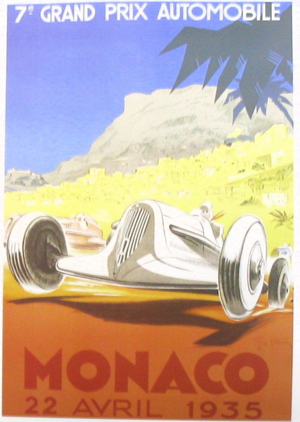 artist:Ham "&em Grand Prix Monaco" 1935 France
20" X 28" Poster