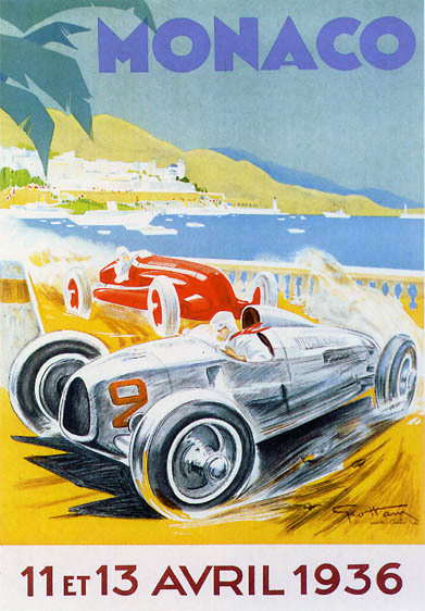 artist:Ham "Grand Prix Monaco" 1936 France
20" X 28" Poster
