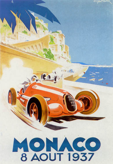 artist:Ham  Grand Prix Monaco" 1937 France
20" X 28" Poster