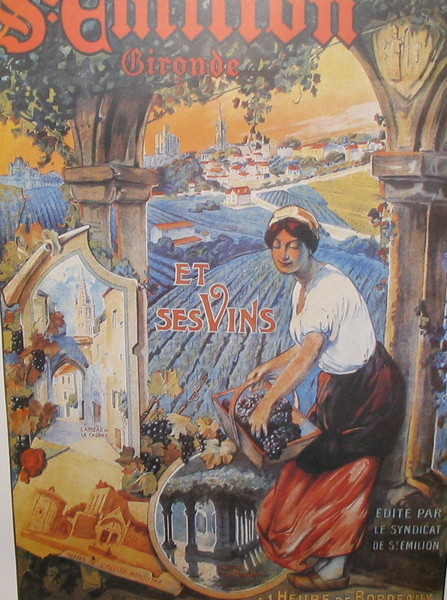 artist:unknown "St. Emilion" 1920's France, 20" X 28" Poster.