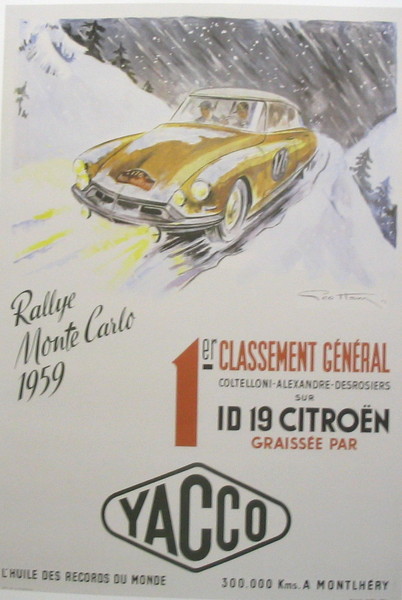 artist:Ham "Rallye Monte Carlo" 1959 France
20" X 28" Poster