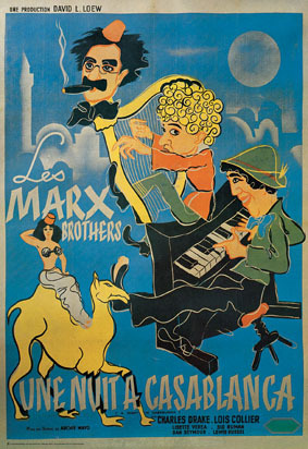 artist:unknown "Une Nuit a Casablanca" 1940's France, 28" X 39" Poster.