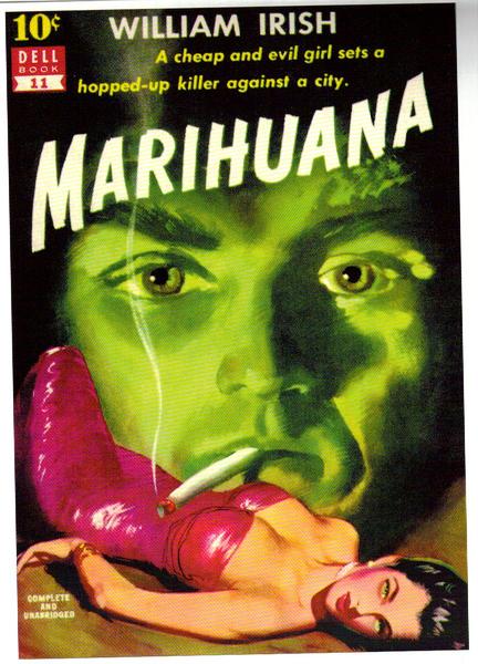 artist: Fleming "Marihuana" 1951
USA. 6" X 8" Large Postcard.
